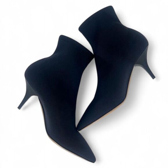 VALENTINO GARAVANI Black Stiletto Heel VLTN Logo Sock Ankle Boots Size E… - Picture 8 of 12